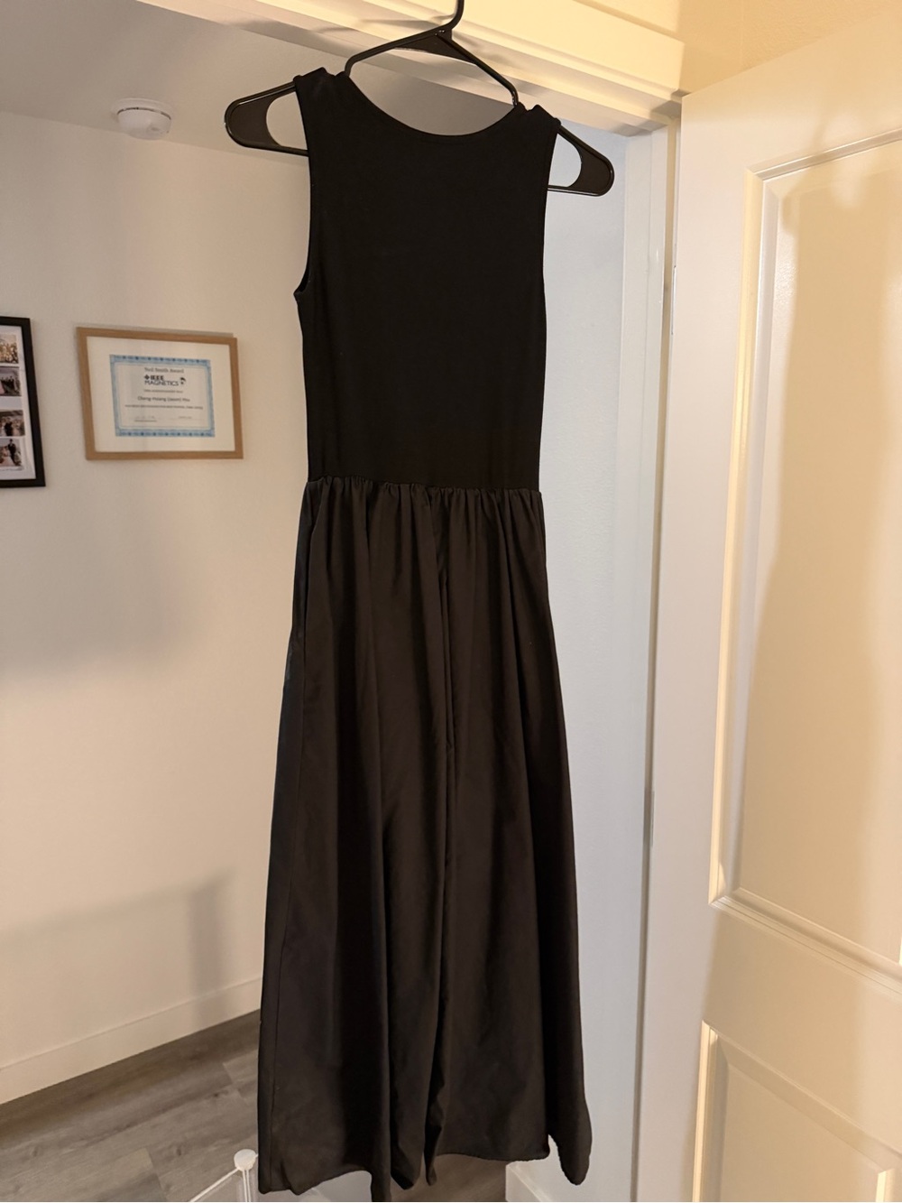 Classic Black Sleeveless Maxi Dress